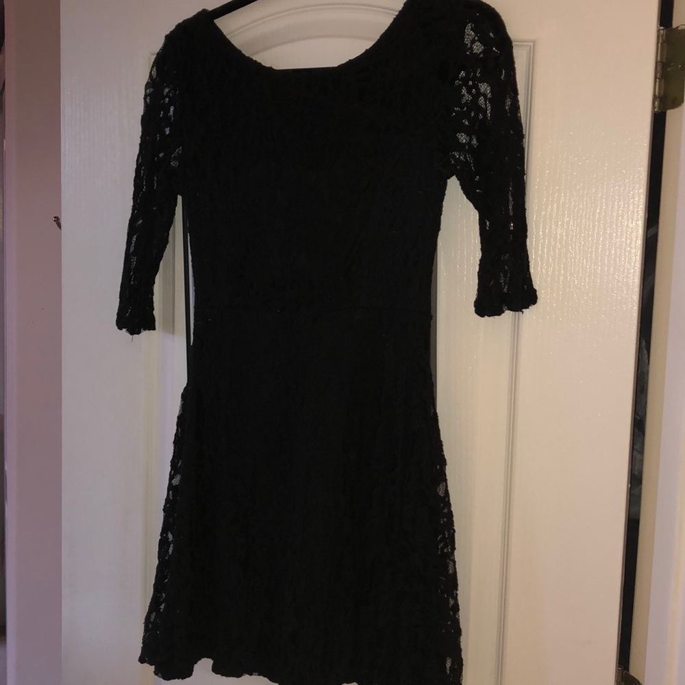 Black lace dress